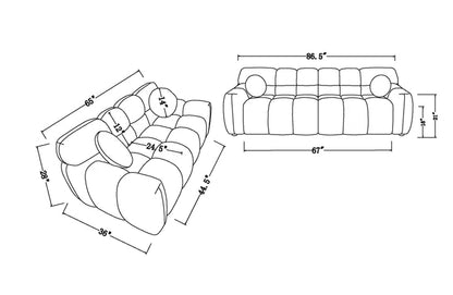 Kieayla 64.96'' Upholstered Loveseat