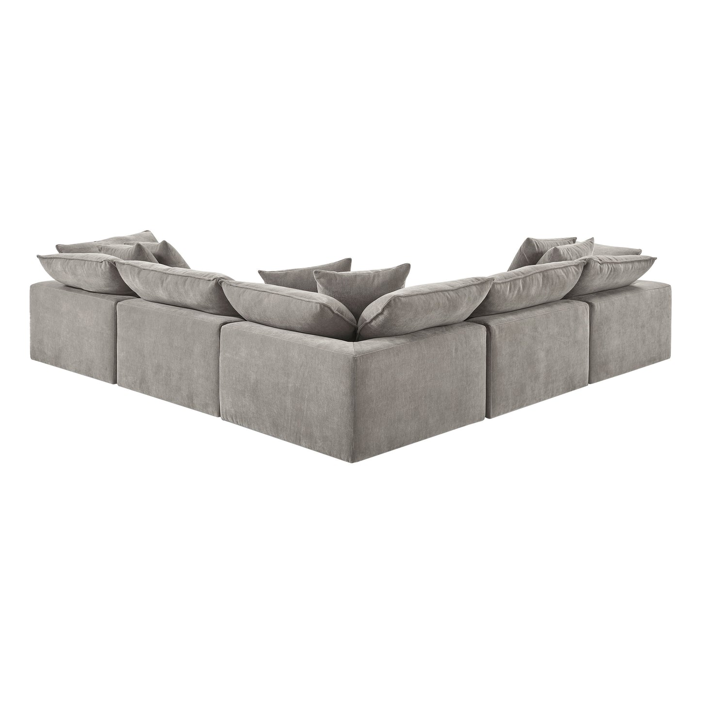 Sereen 6-Piece Fabric Modular Sectional, Light Brown