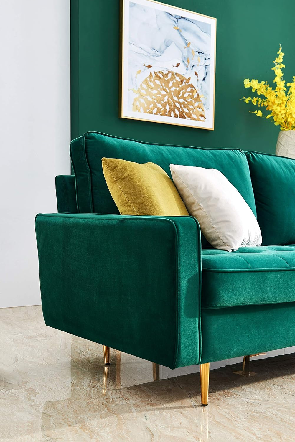 Emerald Velvet Sofa