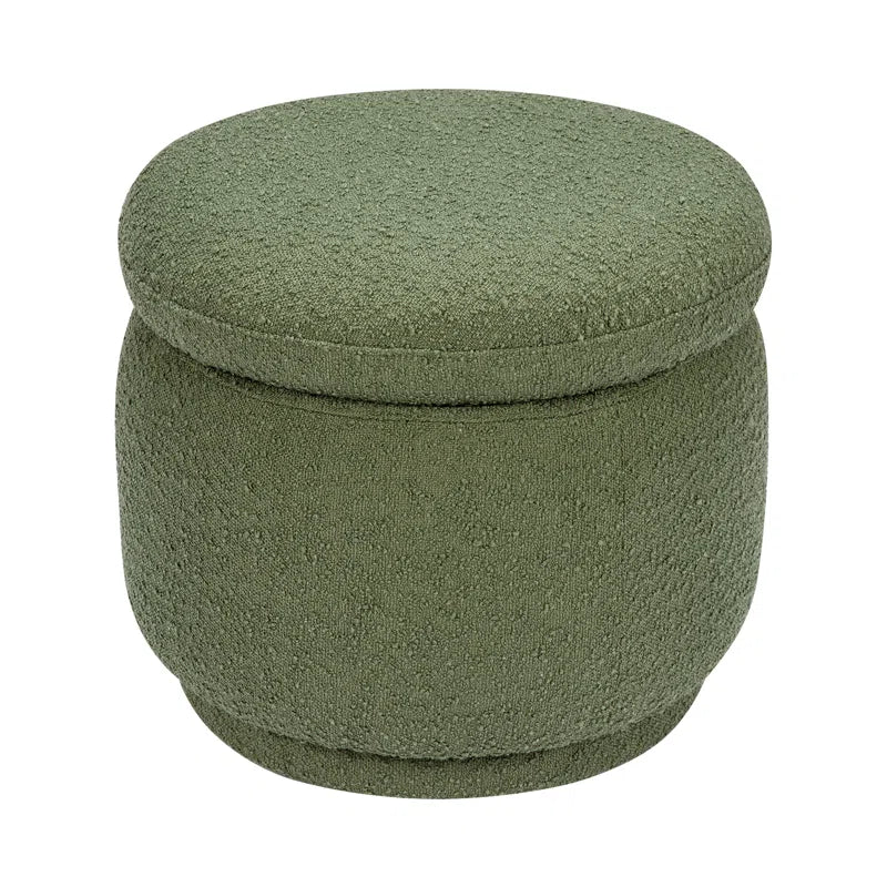 Enoki 21" Wide round Storage Ottoman with Storage