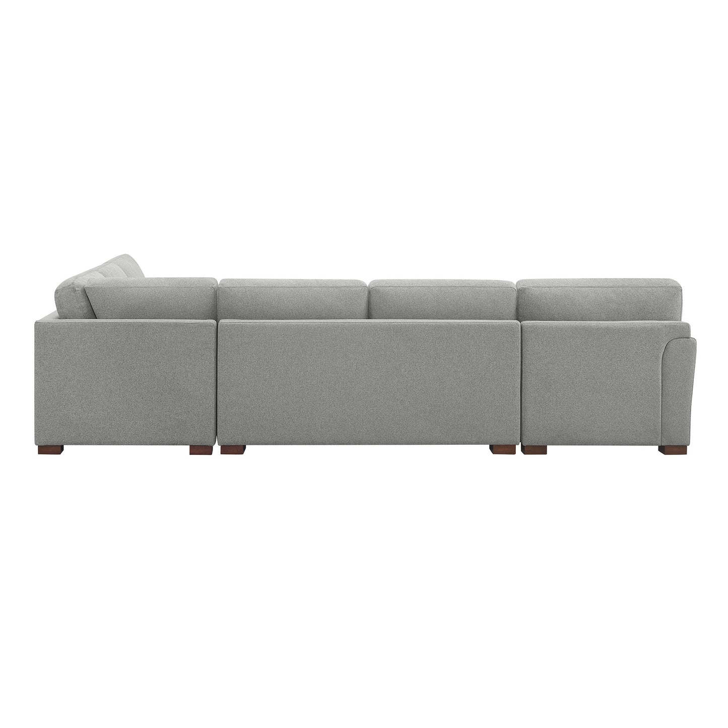 Langdon Fabric Sectional with Chaise and Storage Ottoman, Gray