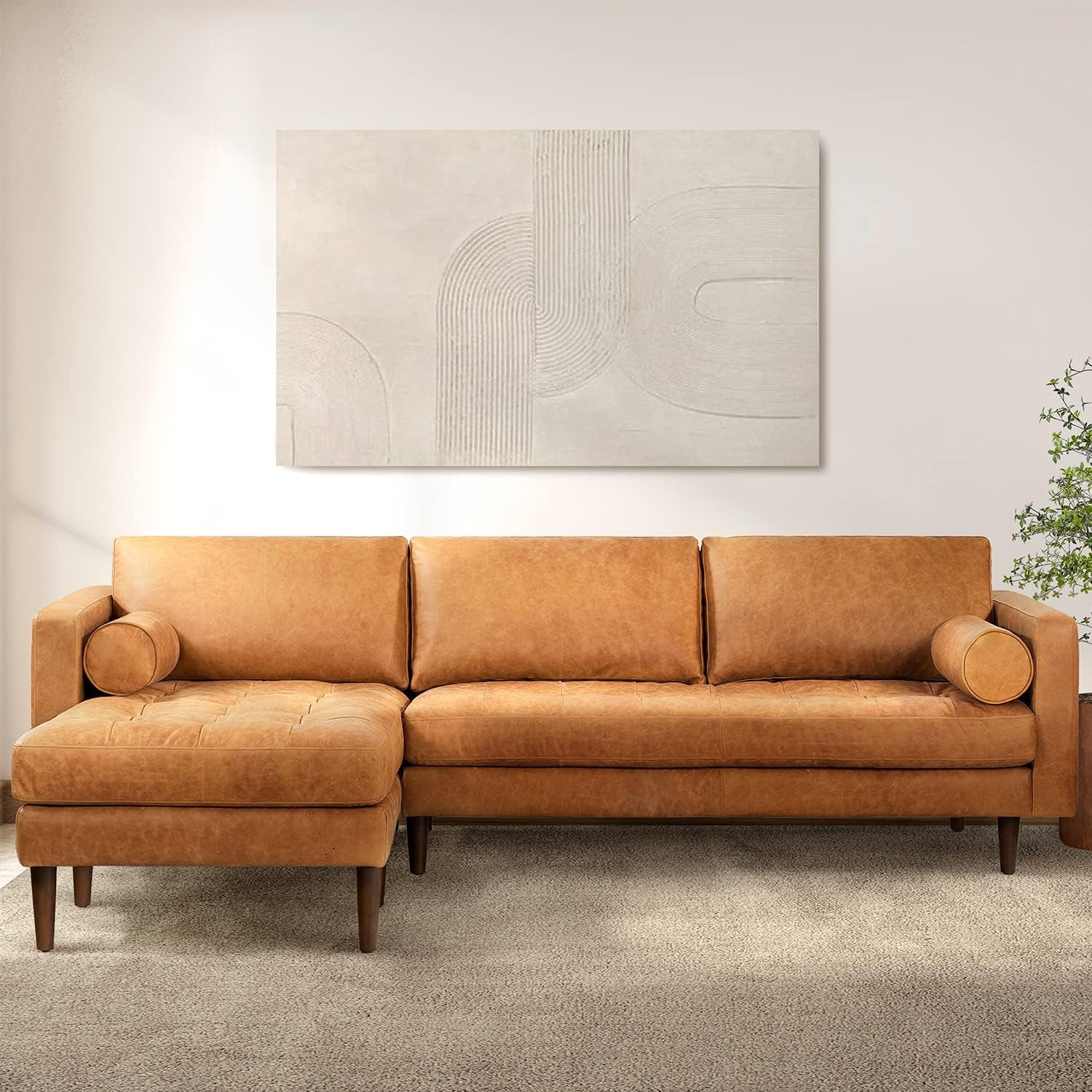 POLY & BARK Italian Leather Sofa