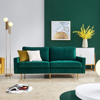 Emerald Velvet Sofa