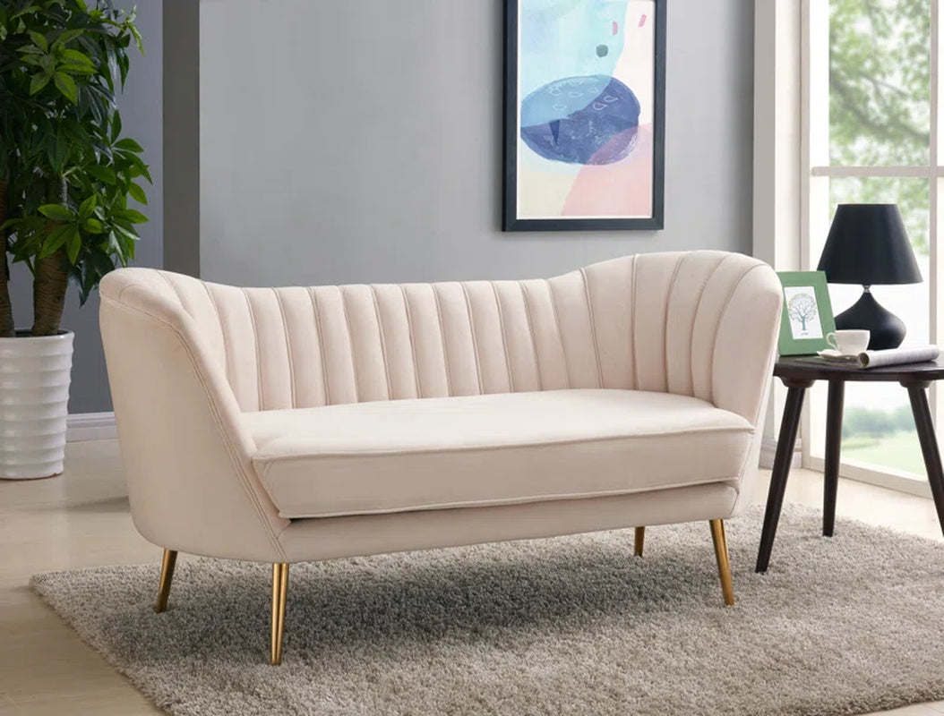 Pearl Velvet Loveseat