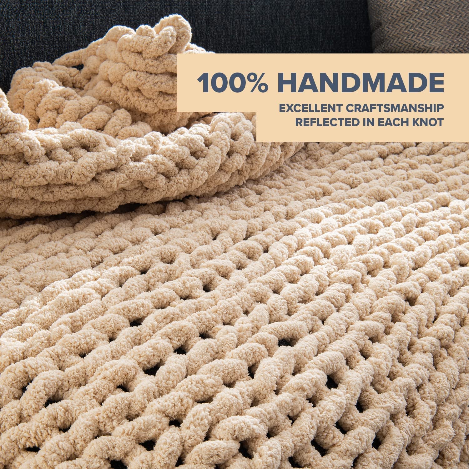 Nordic Cotton knot Blanket 