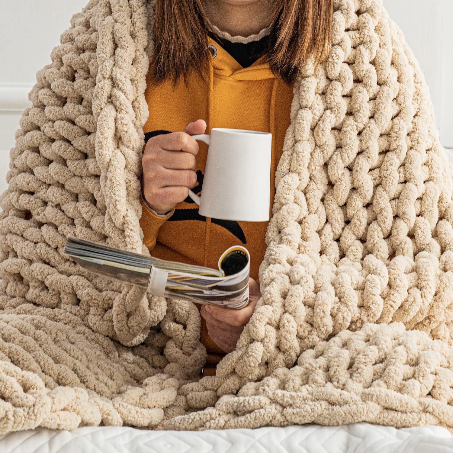 Nordic Cotton knot Blanket 