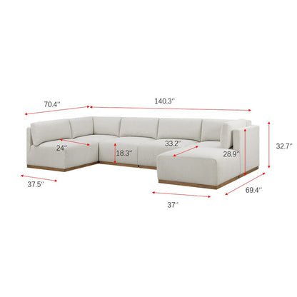 Murphy Fabric Modular Sectional with Ottoman