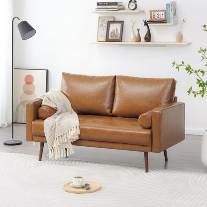 Vonanda Faux Italian Leather Comfy Sofa