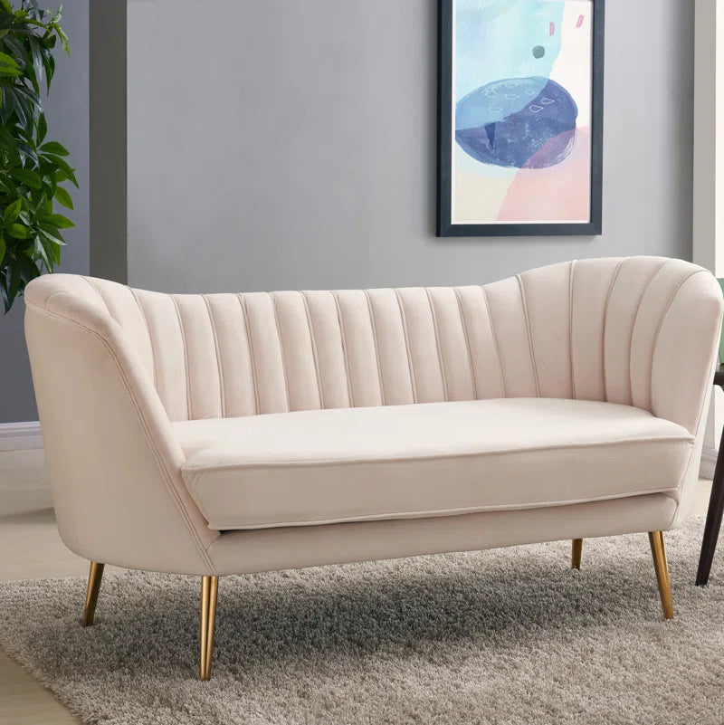 Pearl Velvet Loveseat