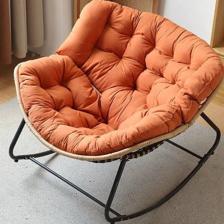 Boucle Bird Nest Rocking Chair