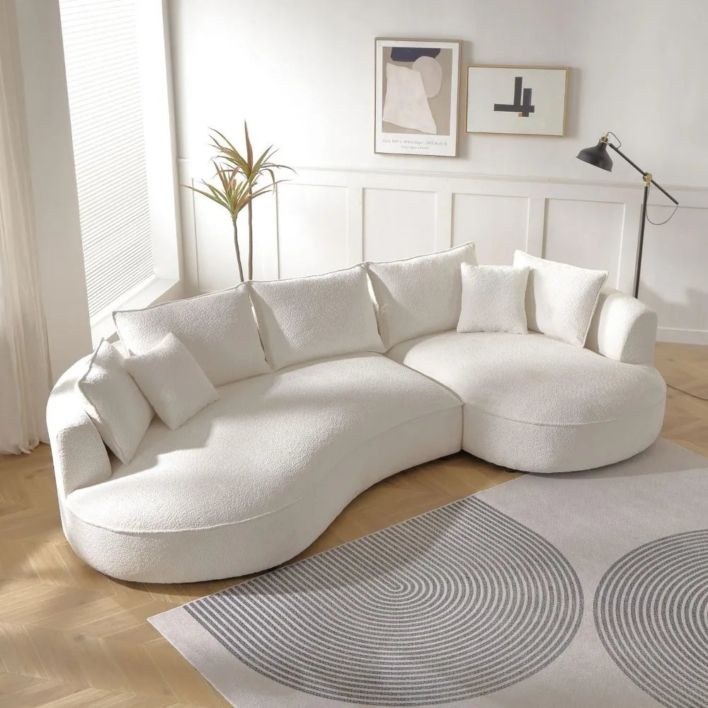 Scandinavian Boucle Sofa