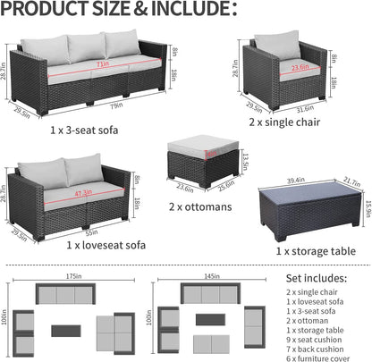 Boucle Patio 7 Pieces Set