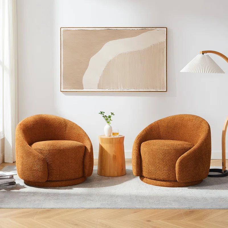 Blaklee Upholstered Swivel Barrel Chair