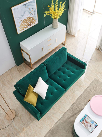 Emerald Velvet Sofa