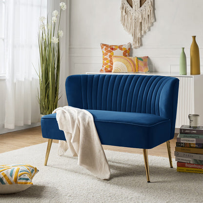 Euclid 47" Velvet 2-Seat Armless Loveseat