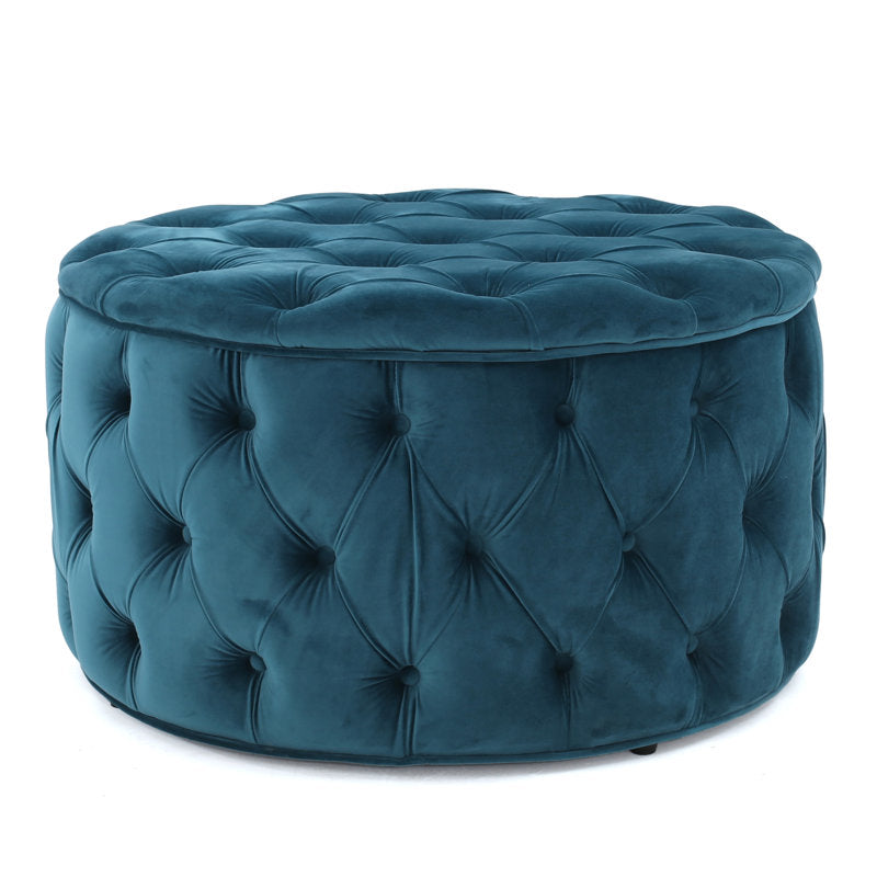 Boucle Tufted Cocktail Ottoman