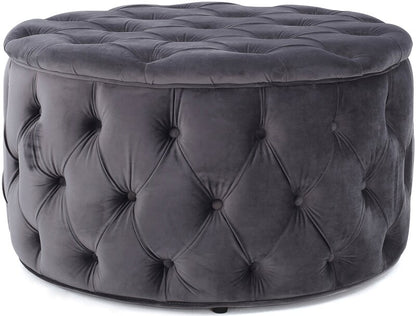 Boucle Tufted Cocktail Ottoman