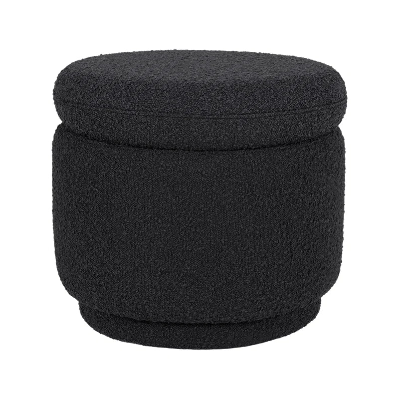 Enoki 21" Wide round Storage Ottoman with Storage