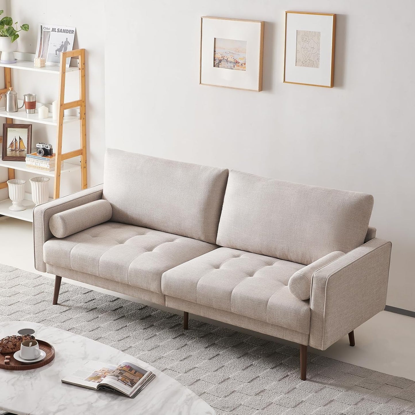 Vonanda Faux Italian Leather Comfy Sofa